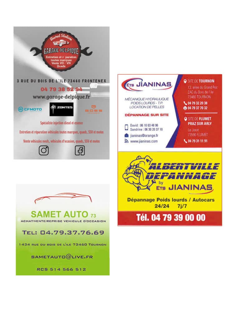 Publicités pour : Garage Delpique Albertville Dépannage by ETS JANINAS SAMET AUTO 73