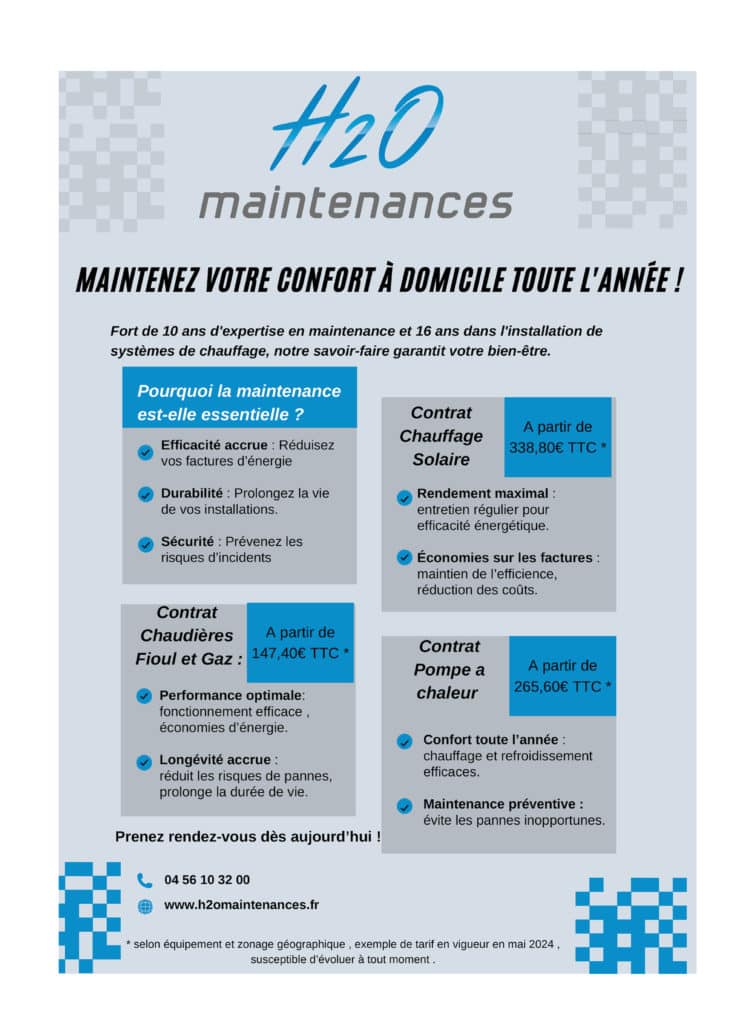 Publicité pour H2O Maintenance